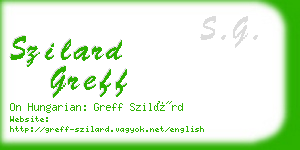 szilard greff business card